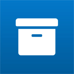 supplies in a cardboard box